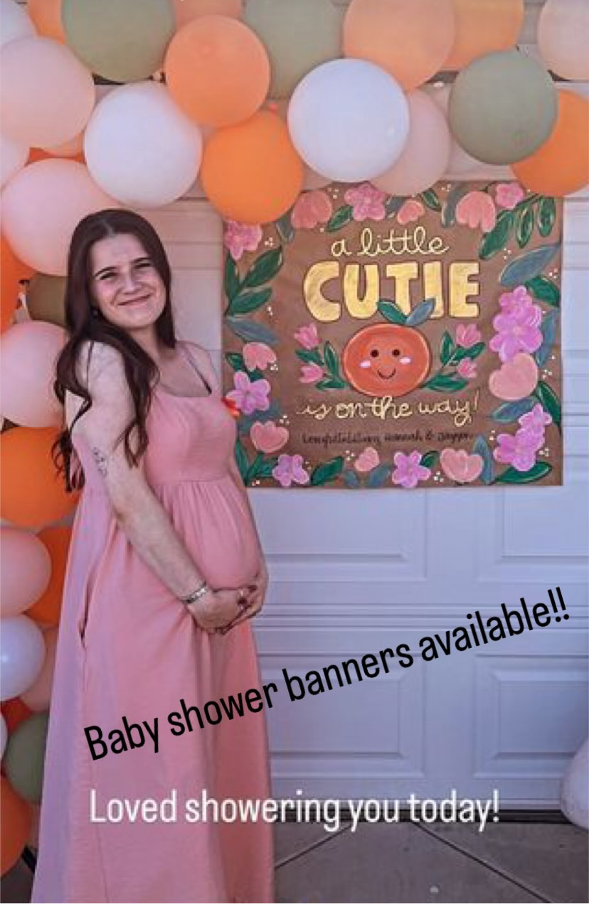 Personalized Handpainted Banner - Baby Shower-Event