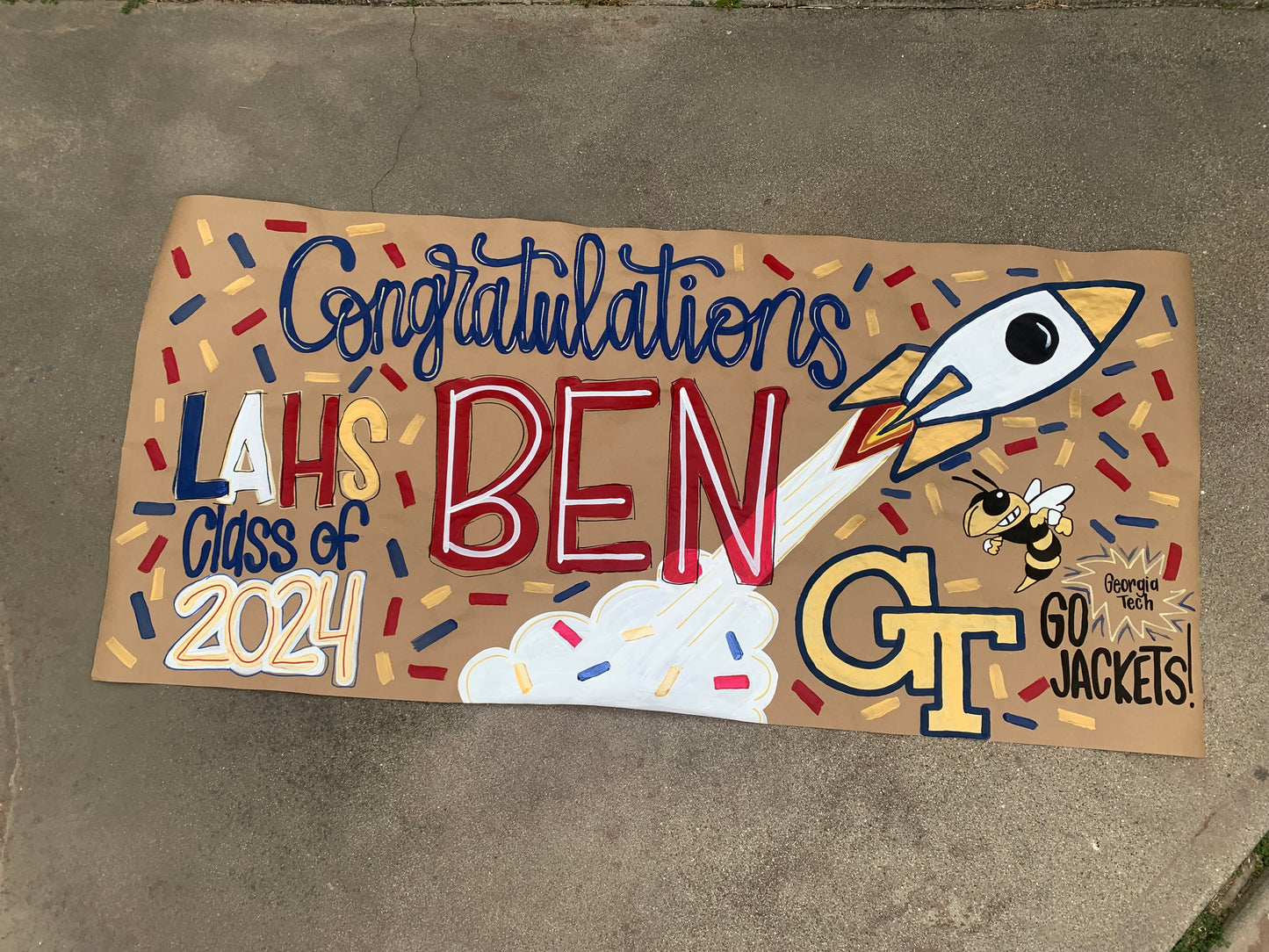 Personalized Handpainted Banner - Congratulations |Thank You