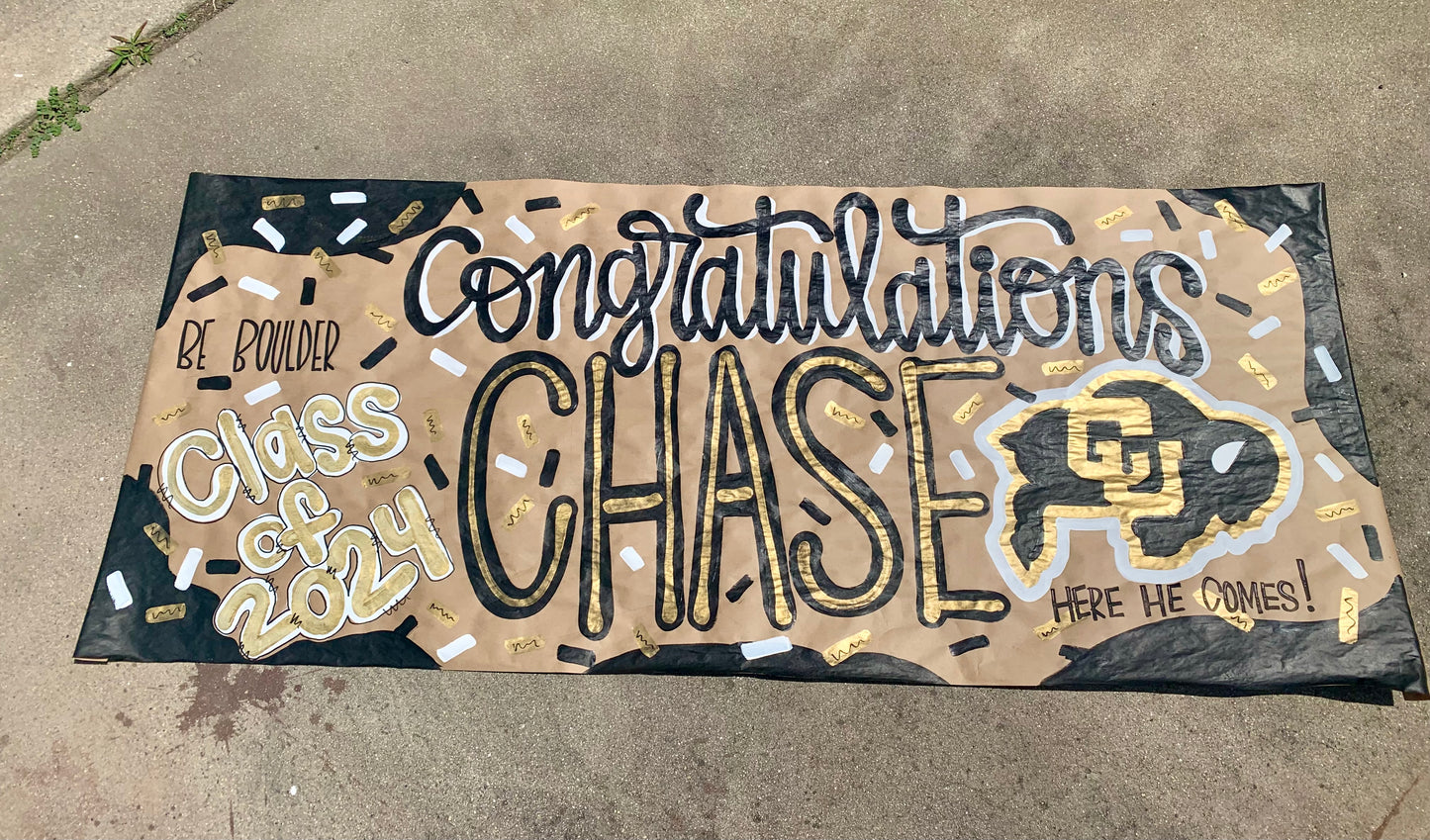Personalized Handpainted Banner-Graduation-Event
