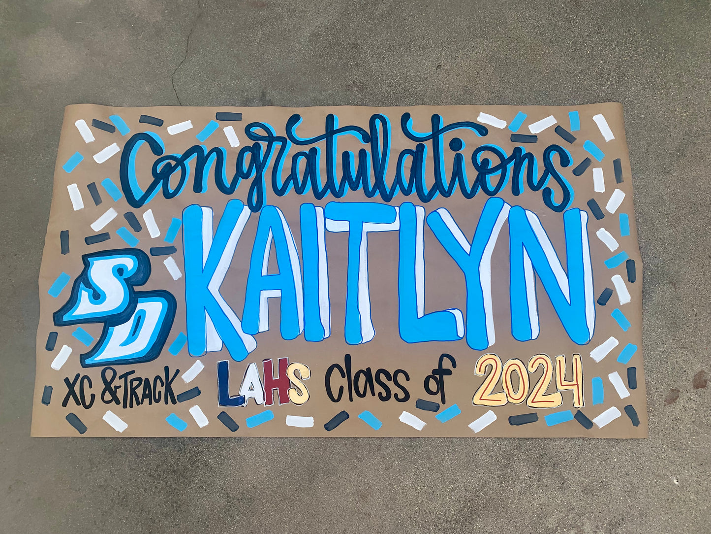 Personalized Handpainted Banner - Congratulations |Thank You