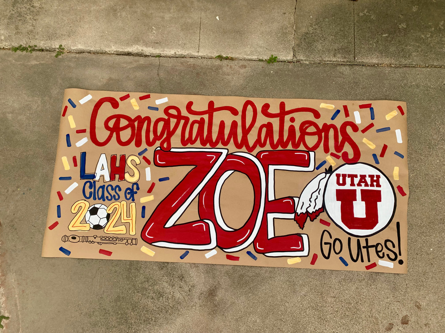 Personalized Handpainted Banner-Graduation-Event