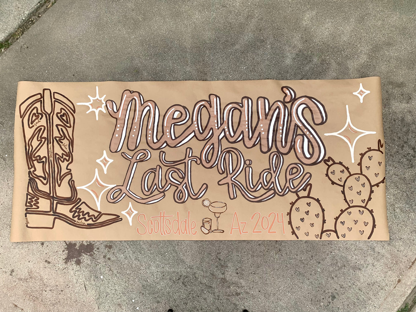 Personalized Handpainted Banner - Bachelorette -Event